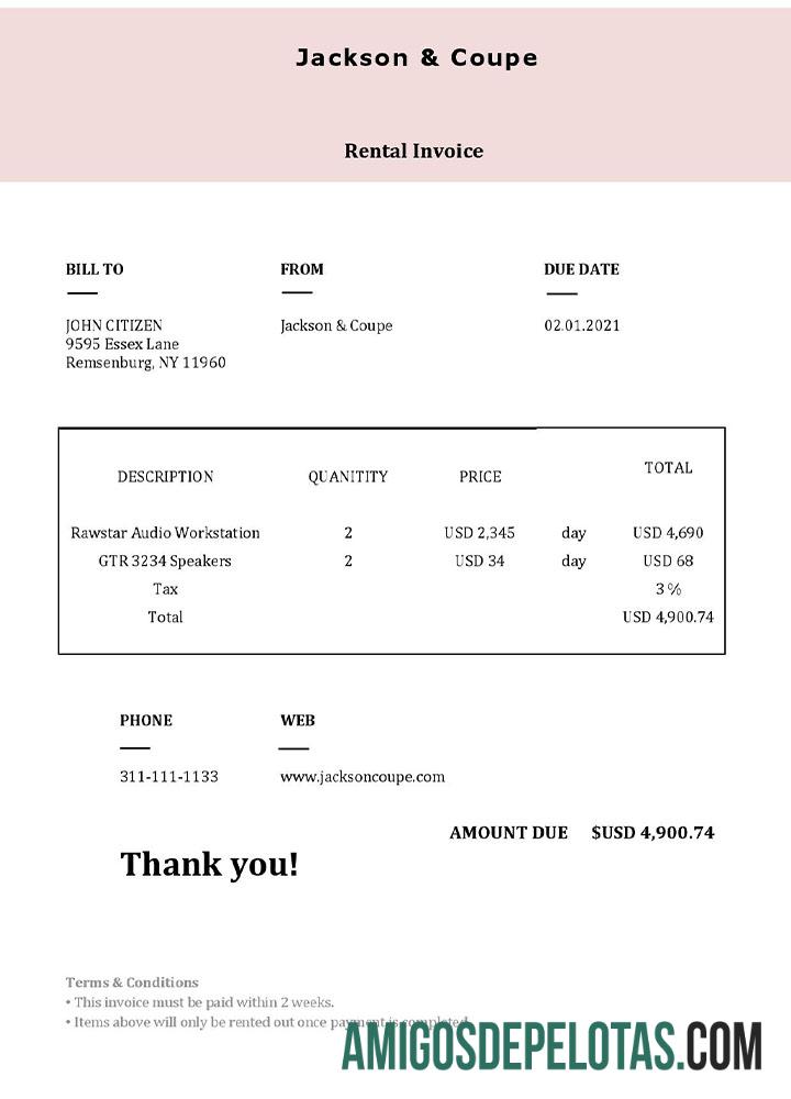 Fatura Jackson & Coupe dos EUA baixar para verificação